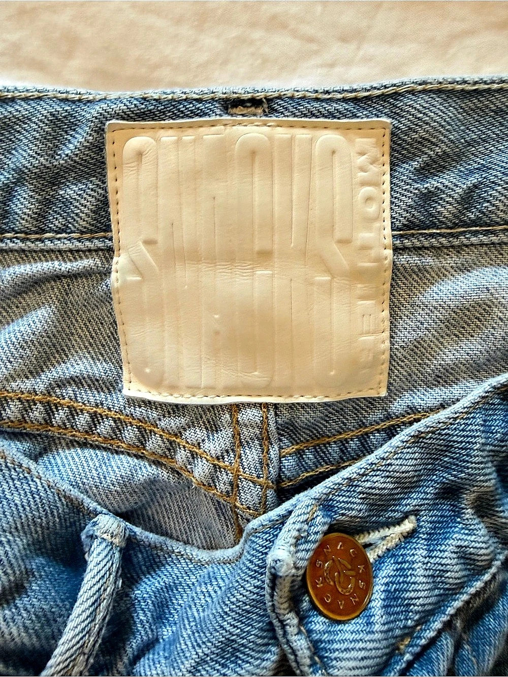 Mother Snacks! The Lemon Twist Sneak Wide Leg Jeans in Blue Waist 28 - Picture 3 of 9